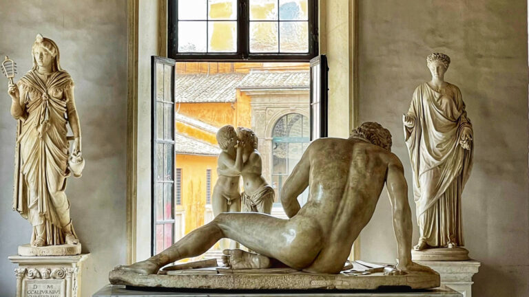 view of the dying gaul in the capitoline museums