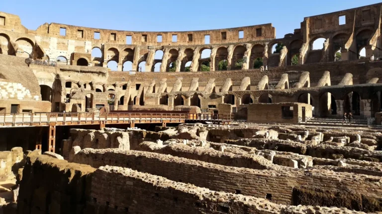 panorama of the undrground hypogeum of the colosseum