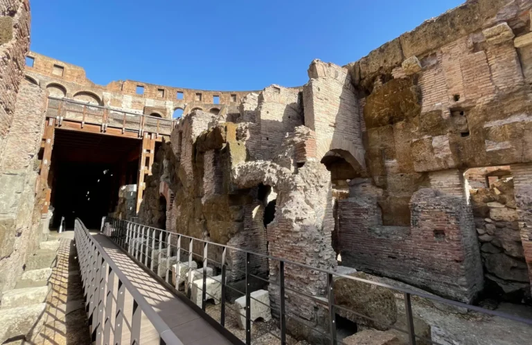 the entrance to the hypogeum of the colosseum