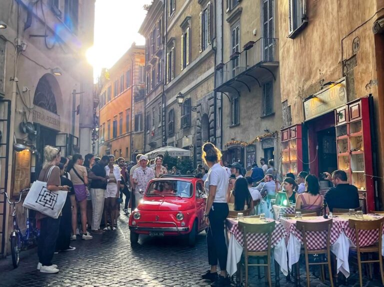 bustling via del governo vecchio is one of rome's most beautiful streets