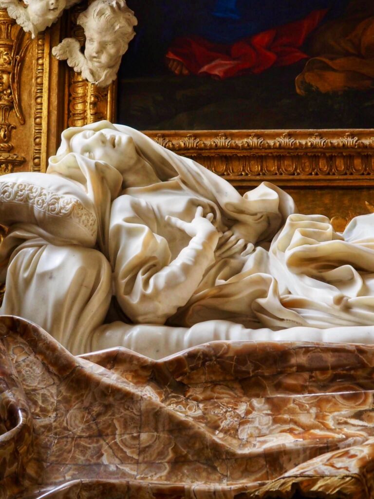 ludovica albertoni by bernini in a church in trastevere