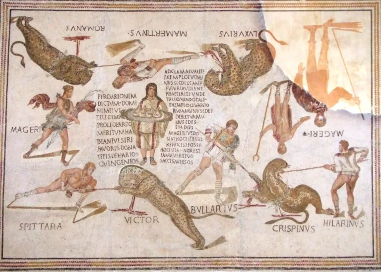 the magerius mosaic showcases ancient wild animal hunts