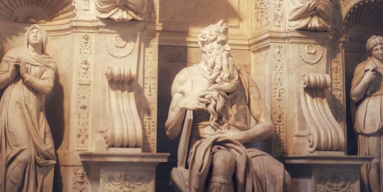 Michelangelo's superb sculpture of Moses in the church of San Pietro in Vincoli Rome