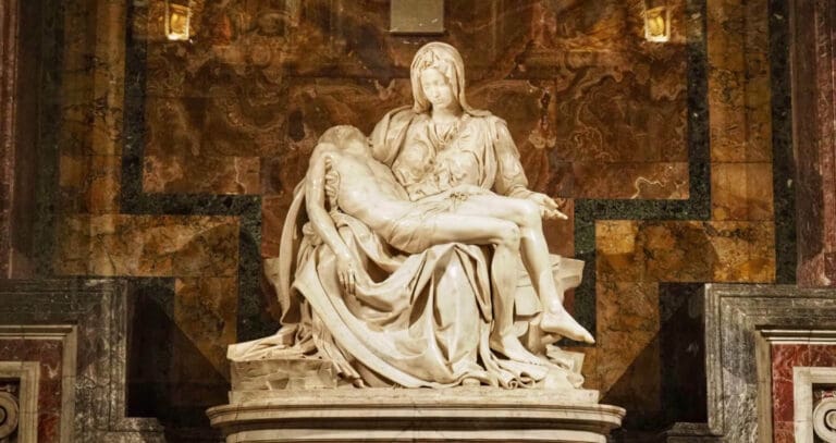 Michelangelo's iconic Pieta sculpture in St. Peter's