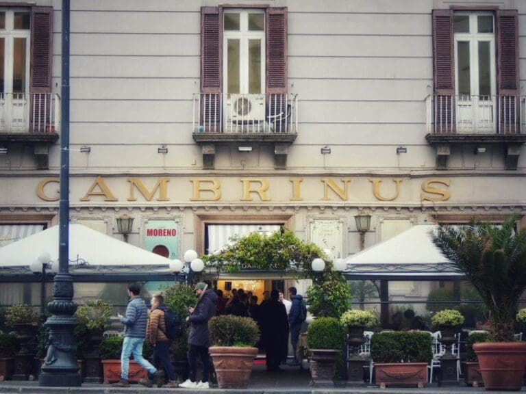 the exterior of caffe gambrinus in naples