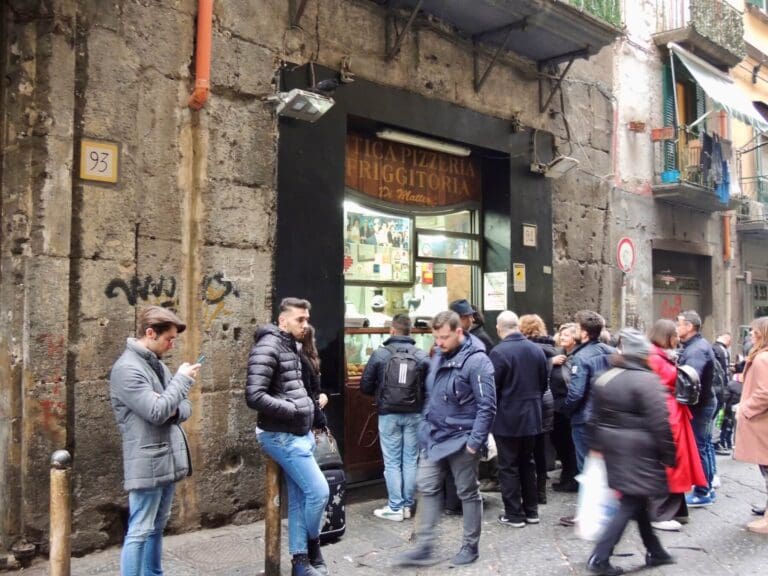 a view of spaccanapoli, the most important street in naples