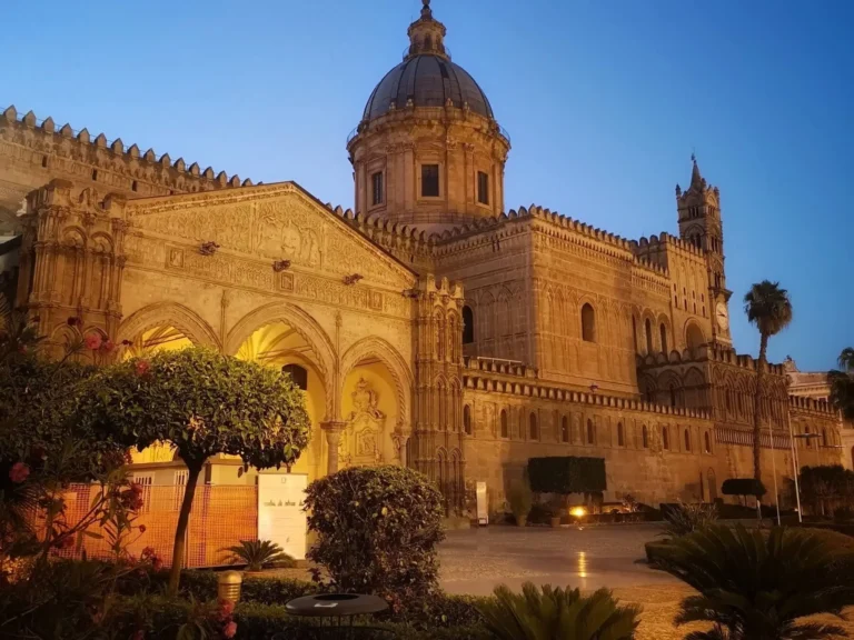 palermo cathedral in evening light