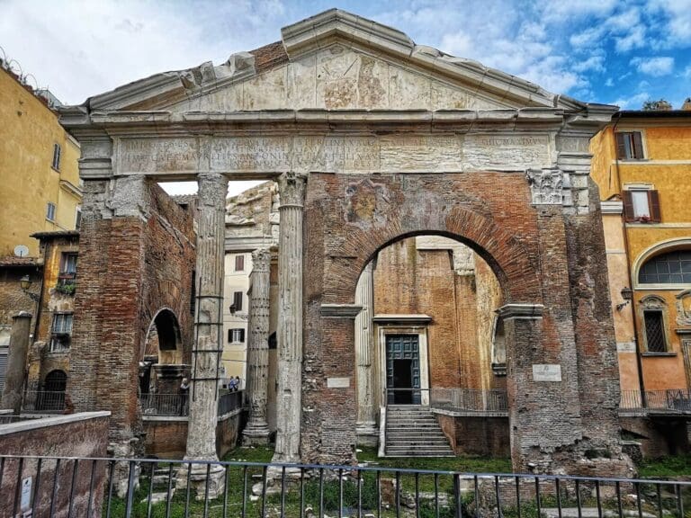 The Portico d'Ottavia in the Jewish Ghetto in Rome