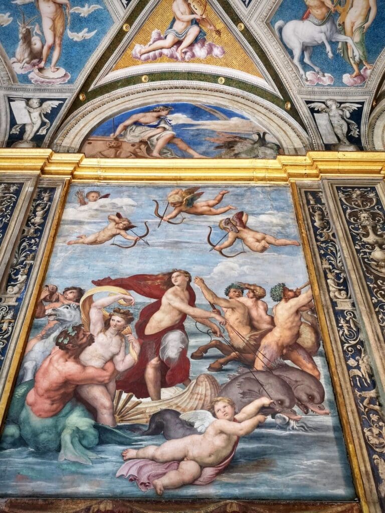 raphael fresco of galatea in the villa farnesina in rome