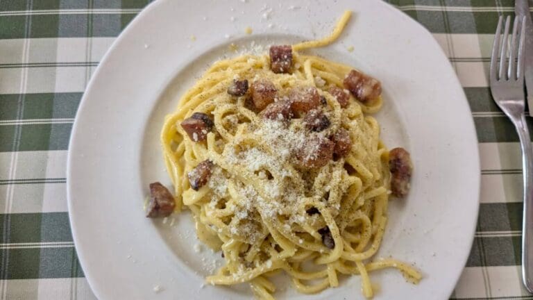 carbonara is the king of roman cuisine