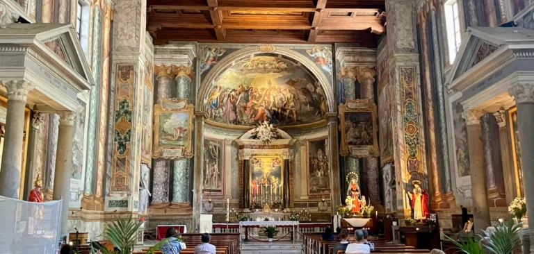 the interior of san vitale church in rome