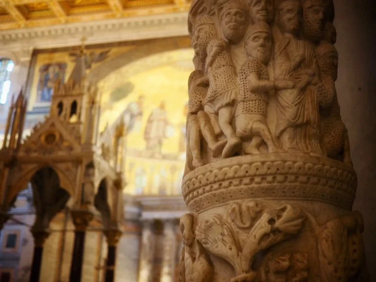 the paschal candle at san paolo furi le mura