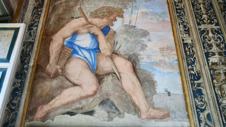 sebastiano del piombo's painting of polyphemus in the villa farnesina in rome