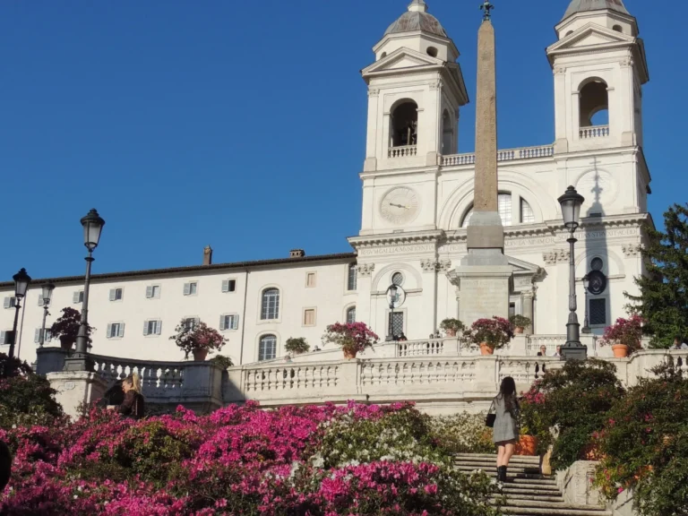 azaleas on the spanish steps in rome in spring