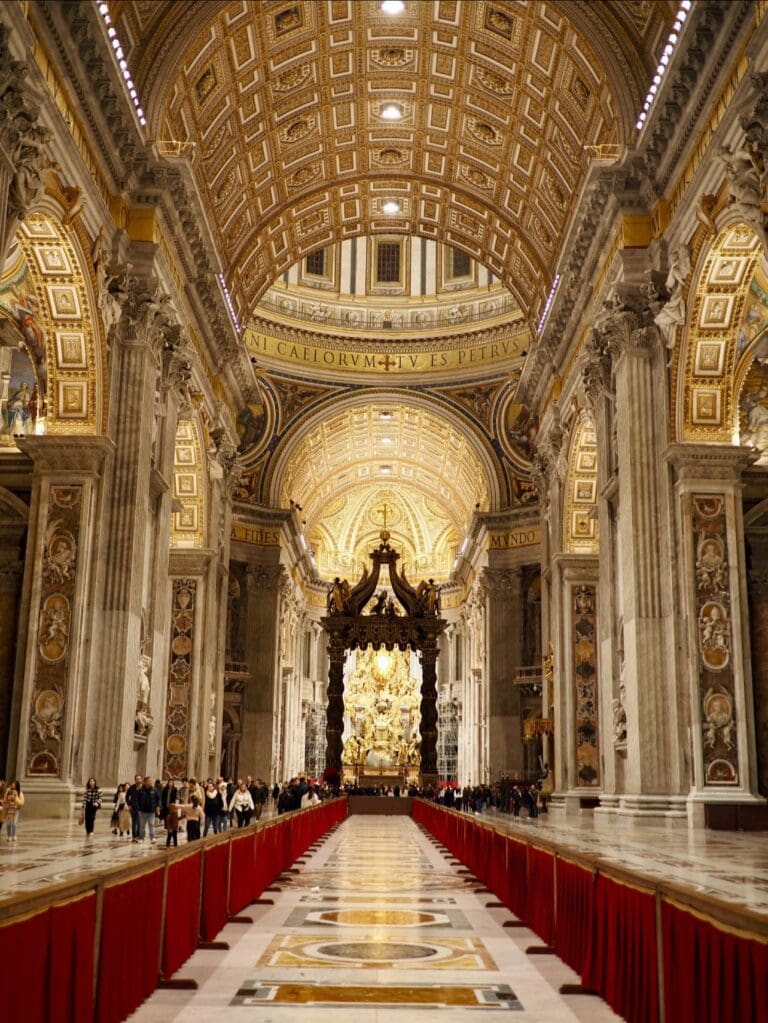 details of the Baldacchino in St Peters Basilica