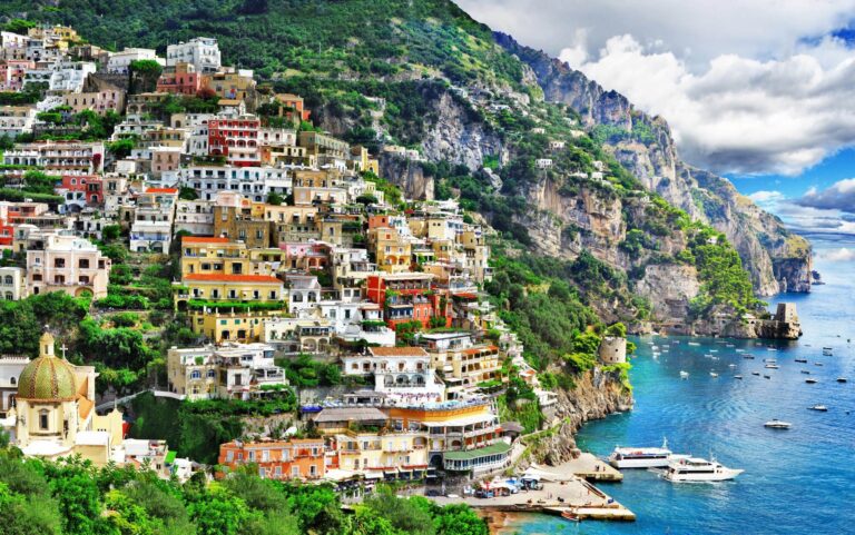 a view of the amalfi coast in italy