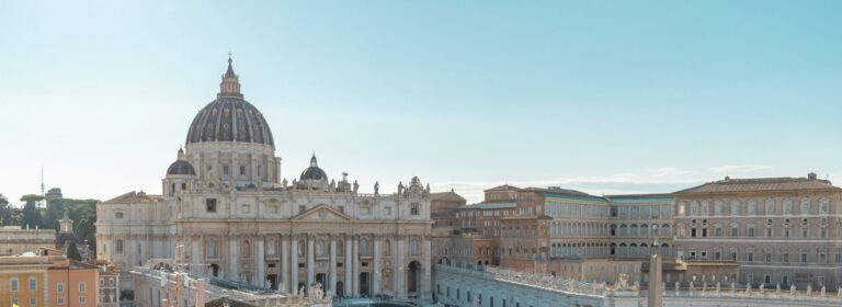 Rooftop view of the Vatican with St. Peter's Basilica