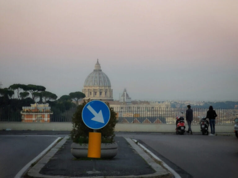an amazing view of saint peter's awaits on via piccolomini in rome
