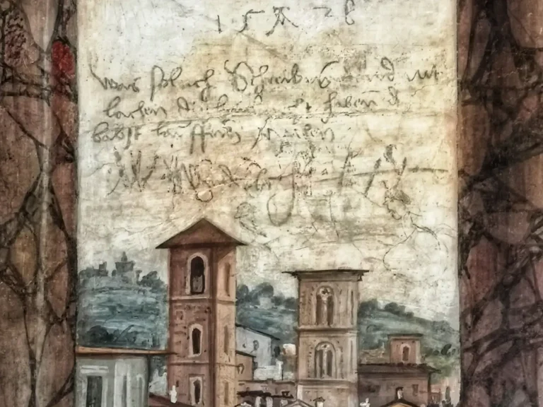 lutheran graffiti in the villa farnesina in rome