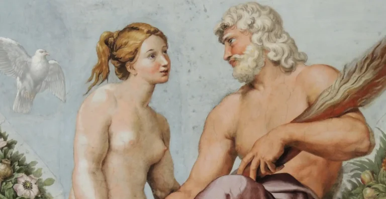 a detail from the villa farnesina in rome