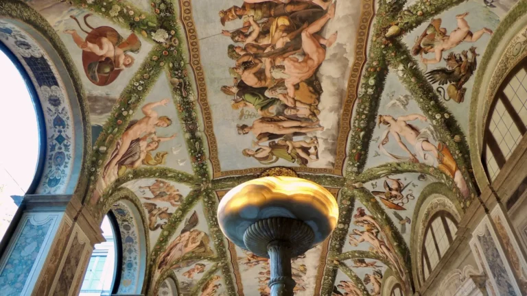 the loggia of cupid and psyche in the villa farnesina