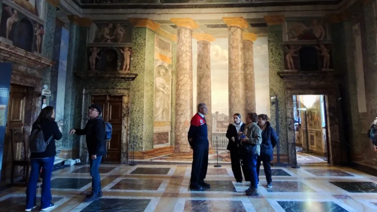 the room of perspectives in the villa farnesina in rome