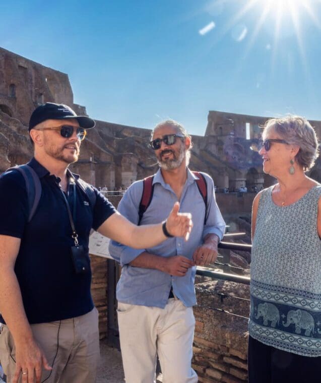 A guide details the wonders of the Colosseum