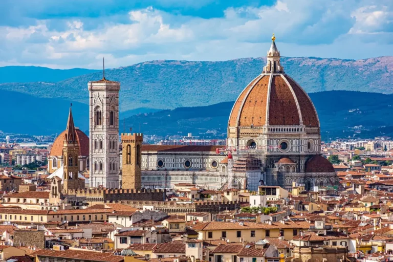 a panoramic view of florence duomo