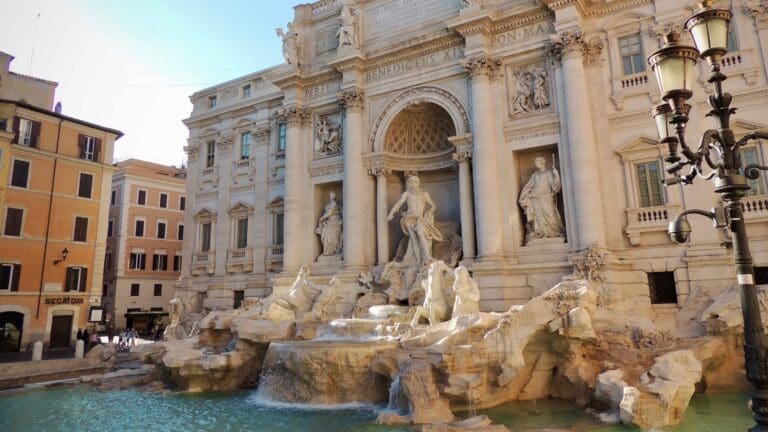 the trevi fountain in rome
