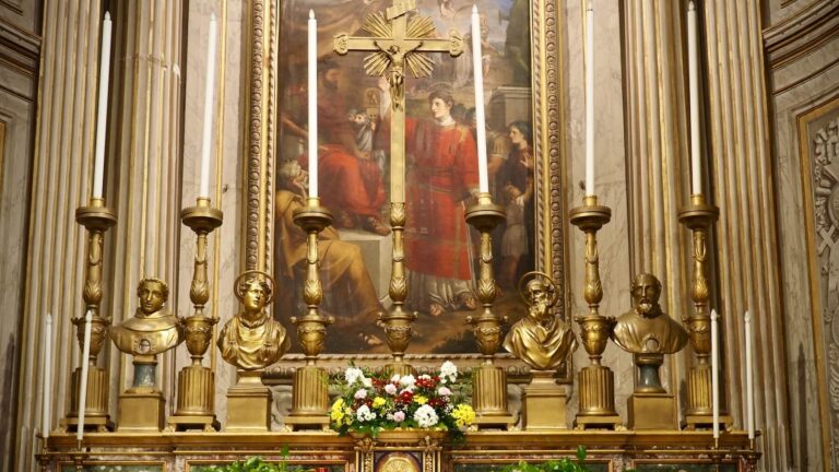 the papal precordi in san bonifcacio e anastasio in rome