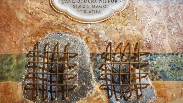 the kneeprints of saint peter in santa francesca romana, rome