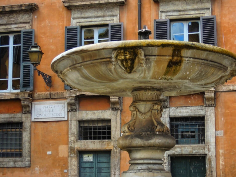 piazza di cinque scole in the jewish ghetto in rome