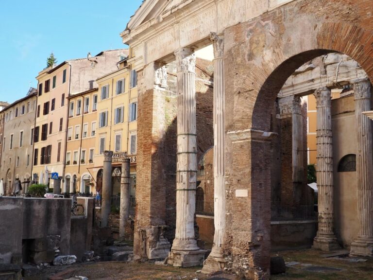 the portico d'ottavia in the jewish ghetto in rome